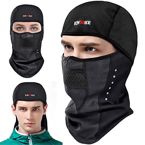 KINGBIKE Balaclava Ski Mask for Men Women Pasamontañas Hombre para Frio Winter Full Face Mask Cold Weather Water Resistant Windproof Fabric with Fleece Thermal Neck Warmer Gear Motorcycle(Black) KINGBIKE Balaclava Ski Mask for Men Women Pasamontañas Hombre para Frio Winter Full Face Mask Cold Weather Water Resistant Windproof Fabric with Fleece Thermal Neck Warmer Gear Motorcycle(Black)