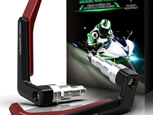 POISON SCORPION 7/8 Lever Guards Motorcycle Handlebar Protector | Universal Clutch Brake Extendable Bar End Handguards Brush Accessories 6061 T6 Aluminum CNC Red fit Sport Street Enduro Dirt Bike