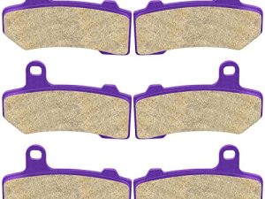 Carbon Fiber Brake Pads ECCPP Motorcycle Replacement Front and Rear Braking Pads Kits Set for 2008-2014 FLHTCU Ultra Classic Electra Glide