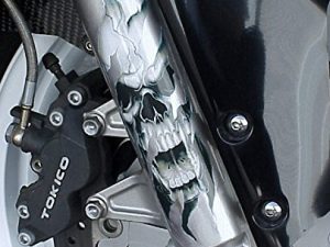 i5 Fork Skull Sticker Decals for Harley Davidson Sportster Softail Dyna Road King Electra Tour Street Hydra Super Wide Glide Fat Boy V-Rod VRSC FXD FLD FLS FXS FX FL XL 883 1200