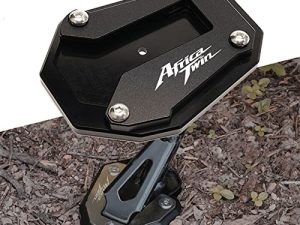 MOWOK Motorcycle Kickstand Pad Fits For Honda Africa Twin CRF1100L CRF1000L 2020 2021 2022 Accessories Support Foot Side Stand Plate (Black)