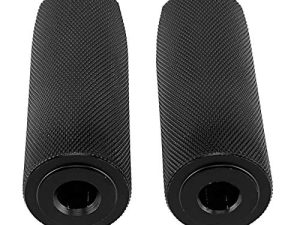 2pcs Aluminum Alloy Motorbike Motorcycle Foot Pegs Rests Accessories(Black) Foot Peg Footrest Motorcycle Footboard Rider Foot Peg Motorcycle Floor Peg Fit for Honda Ruckus