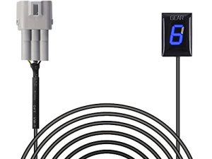 IDEA Waterproof Motorcycle Gear Indicator Plug & play Red LED Display for Suzuki (Blue)