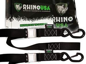 Rhino USA Motorcycle Tie Down Straps (2 Pack) Lab Tested 3