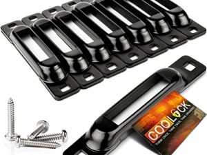 COOLOCK 8 Pack E-Track Single Slot Tie Downs – E Track Accessories for Trailer Tie Down Anchor Point – Heavy Duty Powder Coated Steel – Ideal for Cargo Trailer Loads