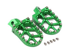 JFG RACING Green Billet MX Wide Foot Pegs Footpegs Foot Pedals Rests For For CR125 CR250 02-07 CRF250R CRF250 X 04-17 CRF450R 02-17 CRF450RX 17 CRF450 X 05-17 CRF250L CRF250M 12-16