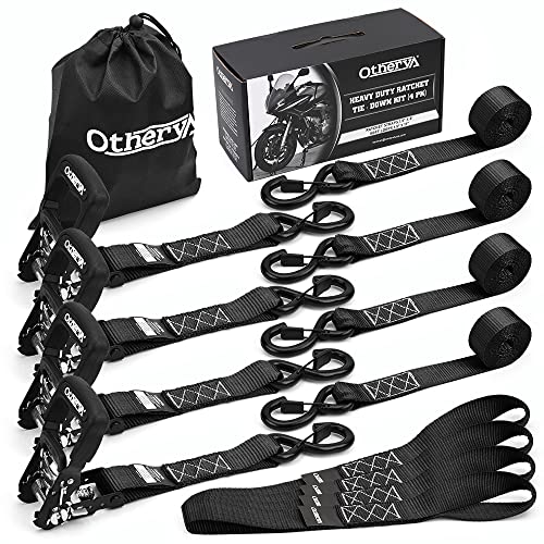 Otherya TIE Down Strap Ratchet Tie Down Straps - 1.5" x 8 ft 4500 Lb Break Strength - Cargo Straps for Securing Motorcycle Otherya TIE Down Strap Ratchet Tie Down Straps - 1.5" x 8 ft 4500 Lb Break Strength - Cargo Straps for Securing Motorcycle