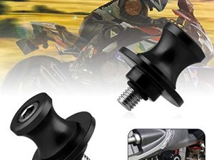 Sporacingrts 2pcs M8X1.5 Motorcycle Swing Arm Spools Sliders CNC Swing Arm Stand Screw Compatible with Suzuki GSXR 600 750 1000 Kawasaki Z800 Z900 Z1000 B- Rey TL1000 DL650 SV650/1000 (Black)