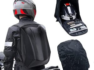 Motorcycle Backpack Waterproof Hard Shell Helmet Backpack Carbon Fiber Riding Backpack for Men Motorcycle Accessories