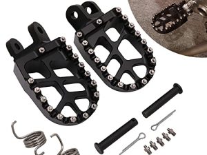 Dirt Bike Foot Pegs Motorcycle Foot Pegs Pedals CNC MX Wide Footpegs for CR80R/RB 1996-2002/CR85R/RB 2003-2007/XR250R 1996-2004/XR400R 1996-2004/XR600R 1989-2000/XR650L 1992-2021/ XR650R 2000-2007