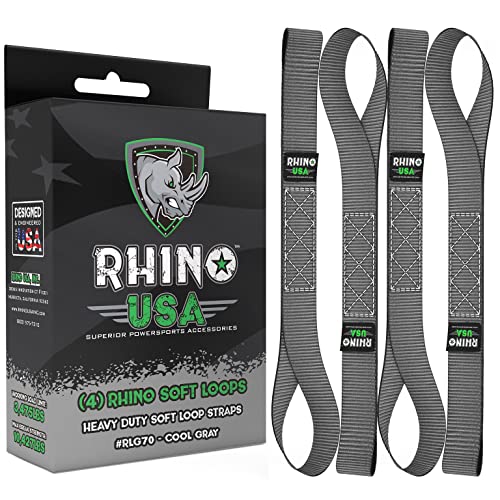 Rhino USA Soft Loop Motorcycle Tie-Down Straps (4PK) - 10 Rhino USA Soft Loop Motorcycle Tie-Down Straps (4PK) - 10
