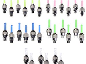 CUGBO Pack of 30 Led Flash Tyre Wheel Valve Cap Light for Car Bike Bicycle Motorcycle Wheel Light Tire (Red