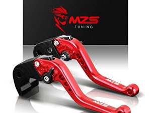 MZS Red Motorcycle Brake Clutch Levers Adjustable Short CNC Compatible with YZF R1 2004-2008 | YZF R6 2005-2016