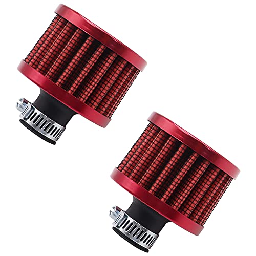 weideer 2pcs 12mm Mini Red Universal Air Filter Vent Crankcase Breathe Car Accessory For Car and Motorcycle(Red) weideer 2pcs 12mm Mini Red Universal Air Filter Vent Crankcase Breathe Car Accessory For Car and Motorcycle(Red)