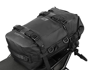 Rhinowalk Motorcycle Tail Bag Motorbike Side Bag 15L Full Waterproof Motor Saddle Pannier Bag Rear Rack Trunk Professional Motor Accessories-Black
