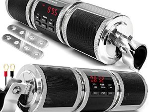GoHawk RD8 Gen.2 Waterproof Bluetooth Motorcycle ATV Stereo Speakers Soundbar 7/8-1.25 in. Handlebar Mount MP3 Music Player Audio Amplifier System