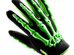 Adult Motocross Gloves Motorcycle BMX MX ATV Dirt Bike Bicycle Skeleton Cycling Gloves Green