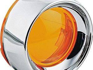 Kuryakyn 2108 Motorcycle Lighting Accessory: Deep Dish Bezel for 2000-19 Harley-Davidson Motorcycles with Bullet Turn Signal/Blinker Lights