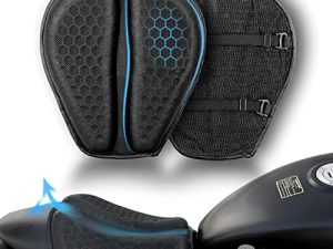 RWUJILONG Shock-Absorbing Motorcycle Seat Cushion New Air Guide Slot Design Petal Shape Honeycomb Skeleton - Not Stuffy