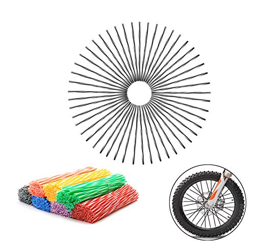 72Pcs Universal Spoke Skins Covers,Wheel Spoke Wraps Skins Pipe Trim Decoration Protector For Motorcycle Dirt Bike Yamaha Honda BMW Suzuki Kawasaki (Striped Black) 72Pcs Universal Spoke Skins Covers,Wheel Spoke Wraps Skins Pipe Trim Decoration Protector For Motorcycle Dirt Bike Yamaha Honda BMW Suzuki Kawasaki (Striped Black)
