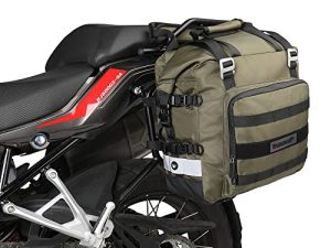 Rhinowalk Motorcycle Saddlebag Waterproof Motor Luggage Pack Quick Release Motorbike Side Bag 20L Fits Most Adventure and Sports Bike Motorcycle Racks(Green