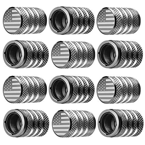 Tire Valve Stem Cap Cover - (12 Pack) Tire Air Cap Metal with Plastic Liner Corrosion Resistant Leak-Proof American Flag for Car Truck Motorcycle Bike Tire Valve Stem Cap Cover - (12 Pack) Tire Air Cap Metal with Plastic Liner Corrosion Resistant Leak-Proof American Flag for Car Truck Motorcycle Bike
