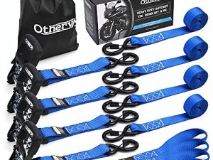 Otherya TIE Down Strap Ratchet Tie Down Straps - 1.5" x 8 ft 4500 Lb Break Strength - Cargo Straps for Securing Motorcycle